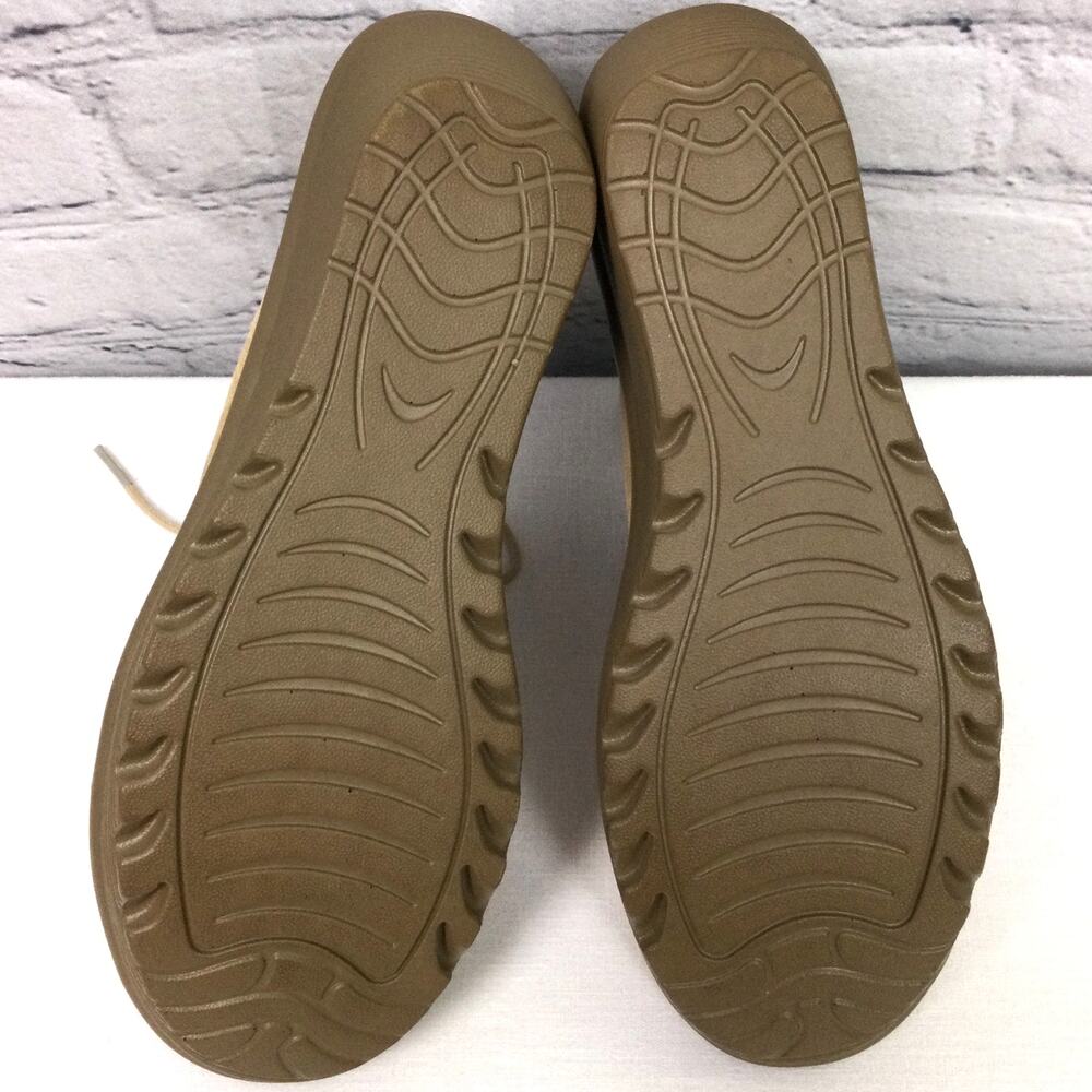 Skechers Boho Chic Minimalist Leather Lace Up Tan Slingback 2.5" Wedge Sandal 9 - Picture 7 of 11